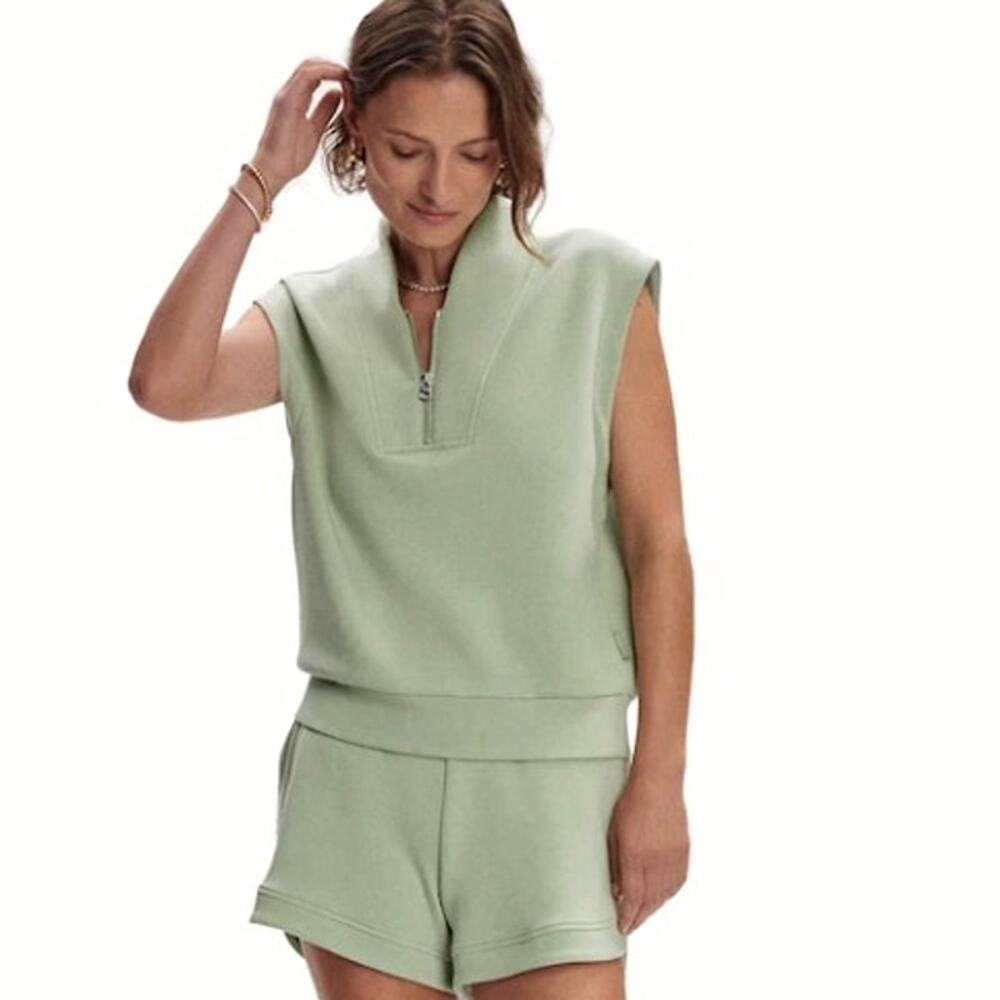 Varley Loretta Sleeveless Half Zip Doublesoft Sweater S